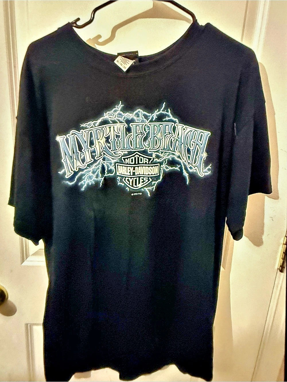 Harley-Davidson Myrtle Beach Lightning Skeleton Hand T-Shirt Black